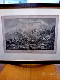 Stampa anni '30 veduta di Cosenza