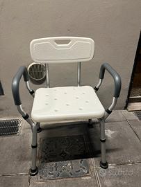 Sedia da doccia con schienale