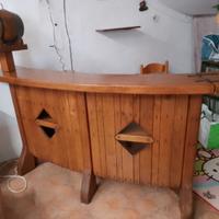 Mobile piano bar in legno