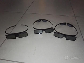 3 paia di occhiali 3 D attivi Samsung originali