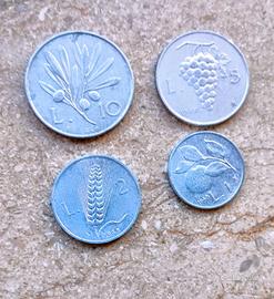 *Serie 10 5 2 1 lira repubblica primo tipo n1*