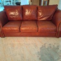 divano vera pelle con letto matrimoniale 