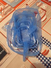 Set Coperchi Silicone Rettangolari Multimisura