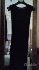 Abitino Nero Lungo Elegante Donna Taglia M
