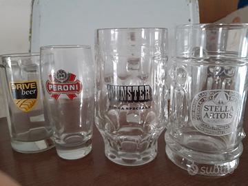 Lotto 4 Boccali e Bicchiere da Birra