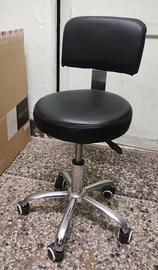 sgabello in metallo c/rivest. in similpelle usato