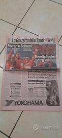 GAZZETTA DELLO SPORT ORIGINALI SCHUMACHER MONDIALE