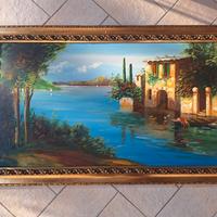 Paesaggio sul lago - Quadro - Acrillico