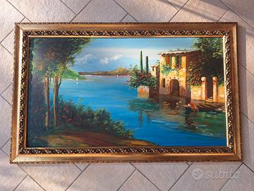 Paesaggio sul lago - Quadro - Acrillico