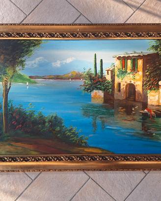 Paesaggio sul lago - Quadro - Acrillico