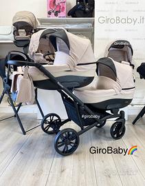 GIROBABY NEGOZIO trio carrozzina GEMELLARE NUOVI