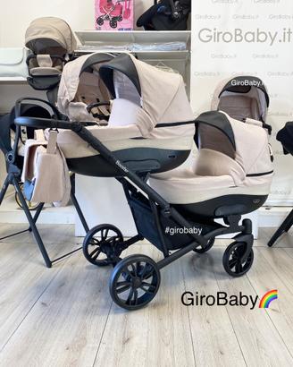 GIROBABY NEGOZIO trio carrozzina GEMELLARE NUOVI