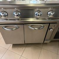 Cucina a gas professionale Baron in acciaio Inox