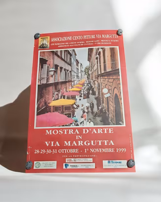 Locandina poster Mostra d'Arte Via Margutta 1999