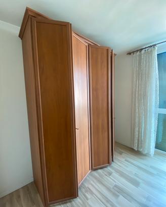 Armadio guardaroba in legno a 4 ante battenti