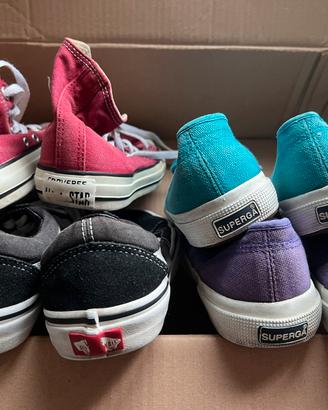 Lotto scarpe sneaker Superga Converse Vans