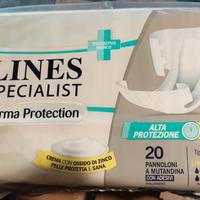 Lotto pannoloni  7 pacchi x 20 LINES SPECIALIST XL