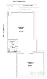 SPAZIO COMMERCIALE 180mq CALPESTABILI
