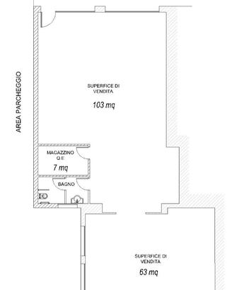 SPAZIO COMMERCIALE 180mq CALPESTABILI