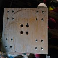 Pratico CARRELLO in legno RINFORZATO con ruote