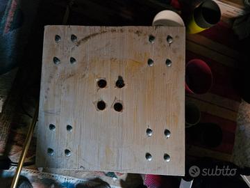 Pratico CARRELLO in legno RINFORZATO con ruote