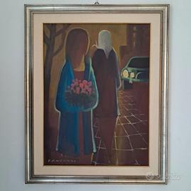 Quadro originale Eliano Fantuzzi - "Scena Notturna