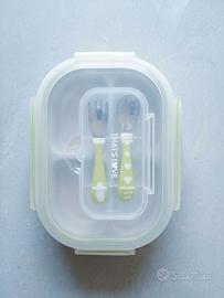 Porta pranzo in acciaio inox con posate