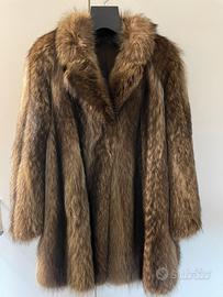 Pelliccia vintage autentica in marmotta argentata