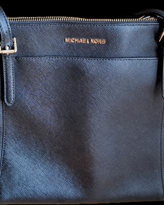 Borsa a spalla nera in pelle Michael Kors