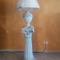 colonna + lampada in ceramica 