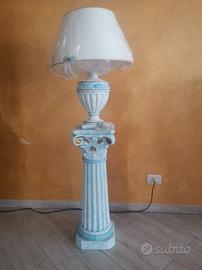 colonna + lampada in ceramica 