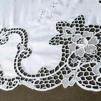 Completo lenzuola matrimoniali in pizzo Burano