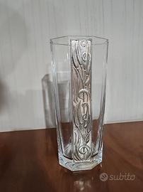 vaso di cristallo e argento 