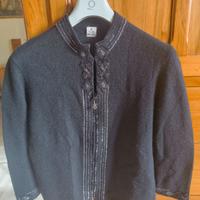 Elegante maglia nera Luisa Spagnoli, calda angora