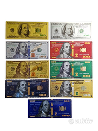 Banconote 9 pezzi, collezione decorativa dollari