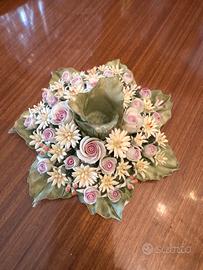 Porta candele in porcellana di capodimonte