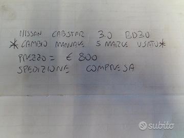 Cambio manuale 5m nissan cabstar 3.0 bd30