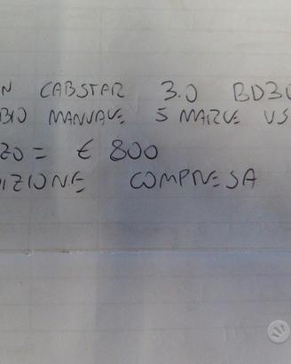 Cambio manuale 5m nissan cabstar 3.0 bd30