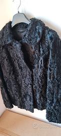 giacca astrakan pelliccia vestibilità taglia S