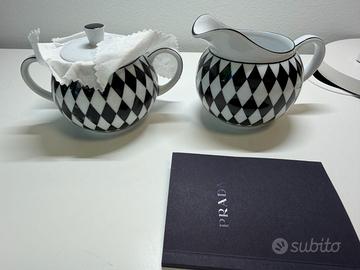 Prada Home Checkerboard lattiera zuccheriera