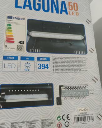 Acquario nuovo laguna amtra 50 led 40 litri