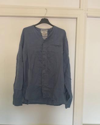 Sorbino Camicia Lino Tg. L Blu