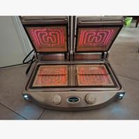 piastra doppia per cuocere e scaldare 