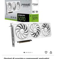 scheda video geforce  rtx5070 bianca mai aperta