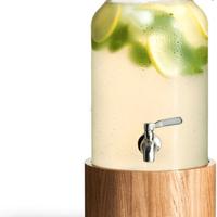 Dispenser per bevande in vetro con rubinetto