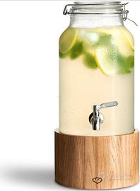 Dispenser per bevande in vetro con rubinetto