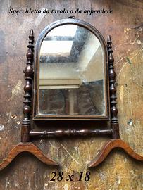 Specchietto in legno 28 x 18 e Portacandela