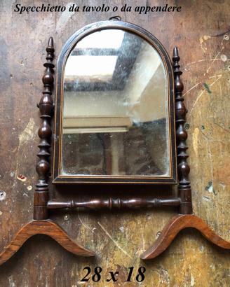 Specchietto in legno 28 x 18 e Portacandela