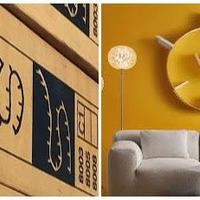 Libreria BOOKWORM di Kartell da 3,2mt giallo ocra
