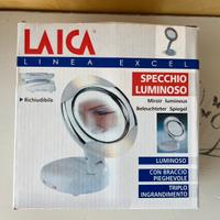Specchio Laica  luminoso-triplo ingrandimento